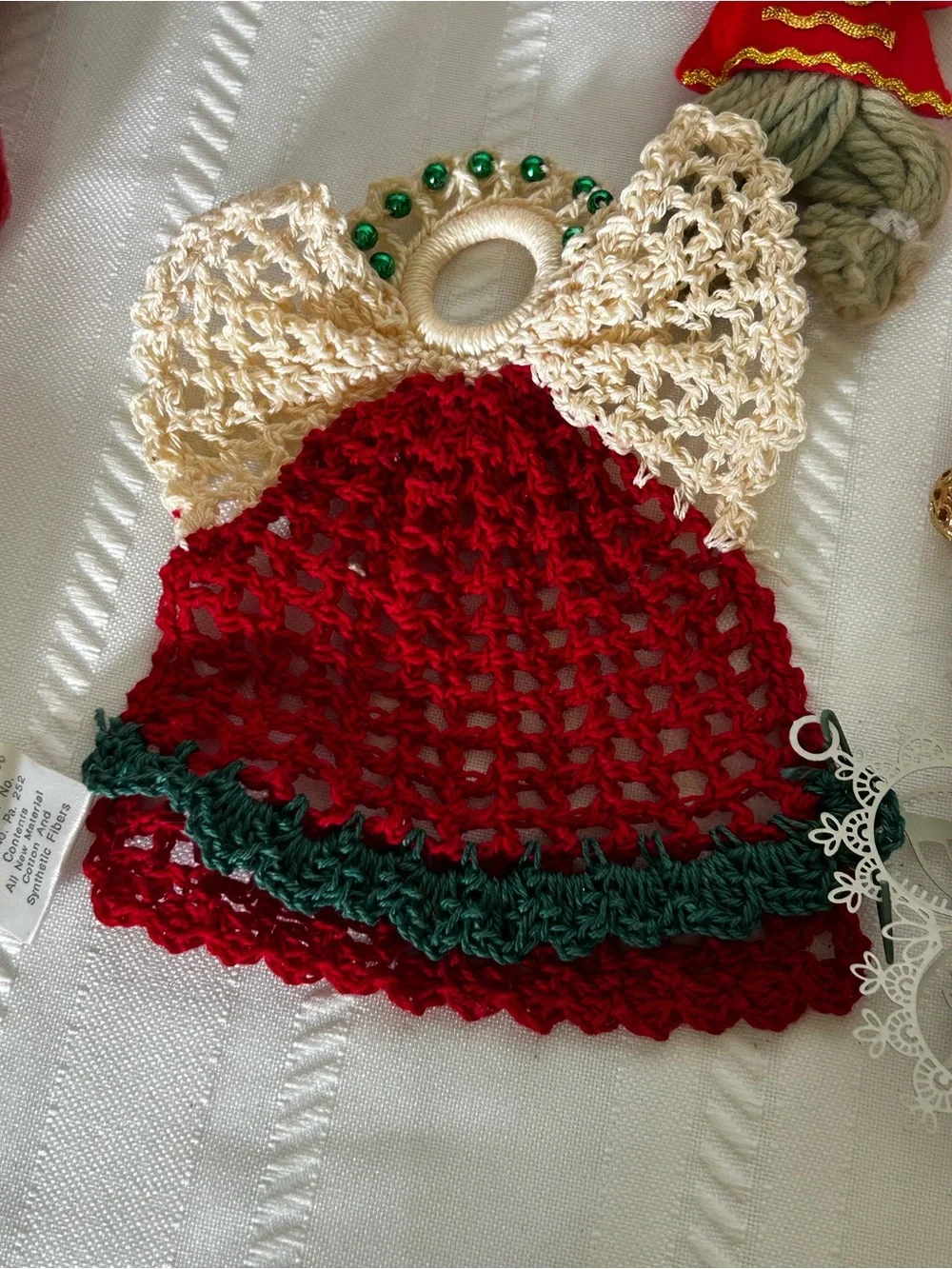 19 Vintage Christmas Tree Ornaments Holiday Decor Santa Stocking Angel Star Red